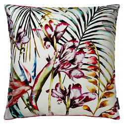 Harlequin Paradise Cushion, Flamingo